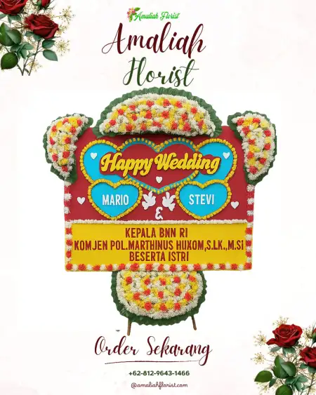 Papan Bunga Pernikahan Batukandik